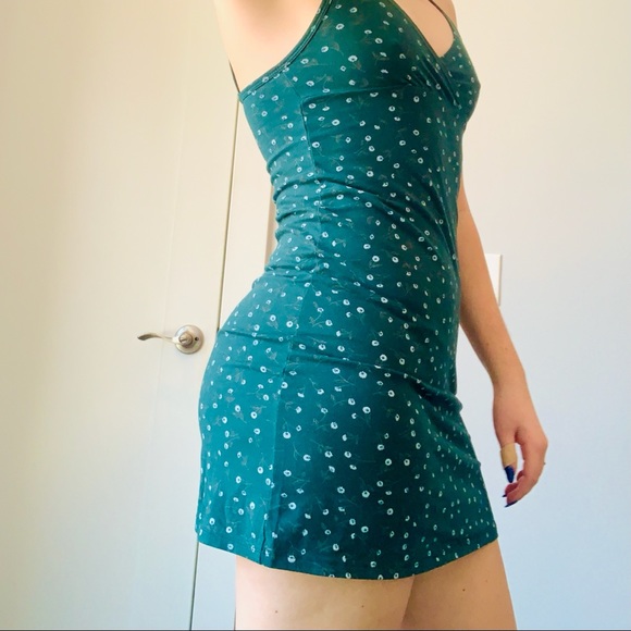 Brandy Melville Dresses Brandy Melville Dark Green Floral Amara